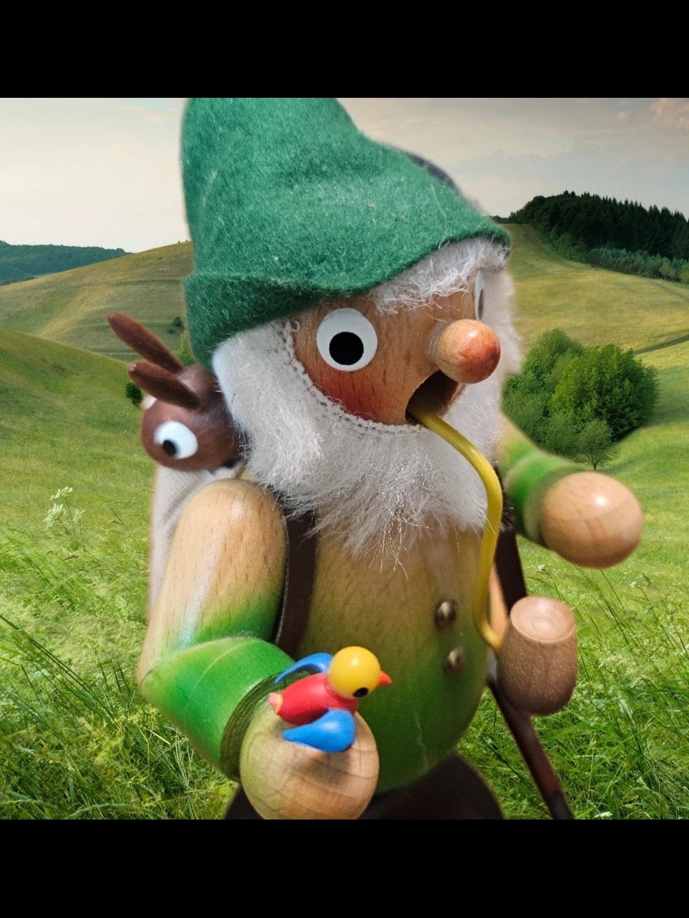Vintage Steinbach German Hunter Incense Smoker (Räuchermann) – Handcrafted Wood